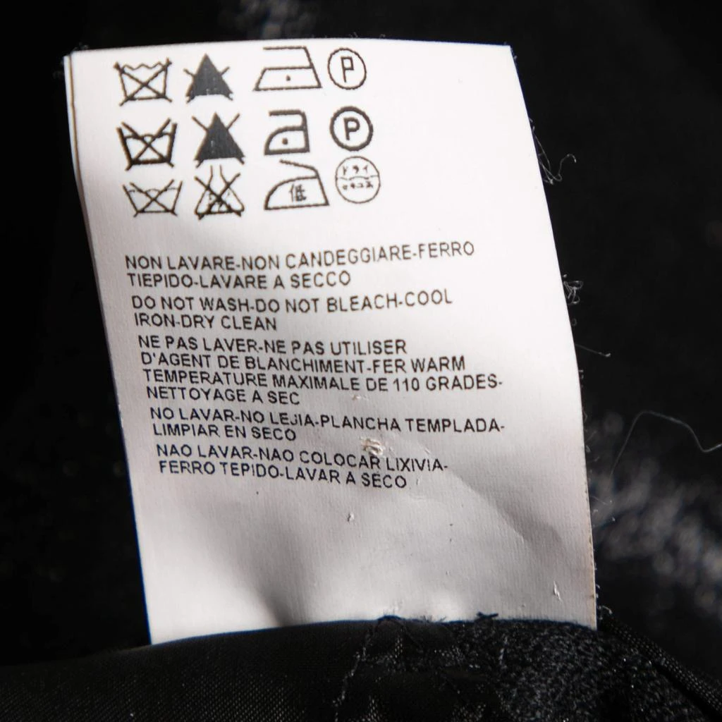 Versace Versace Collection Black Textured Wool Pants S 6