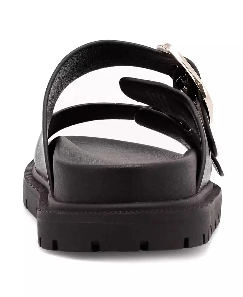 MIA Women's Gen Double Buckle Flat Slide Sandals 3