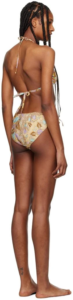 Anna Sui Orange & Brown Beaded Bikini 3