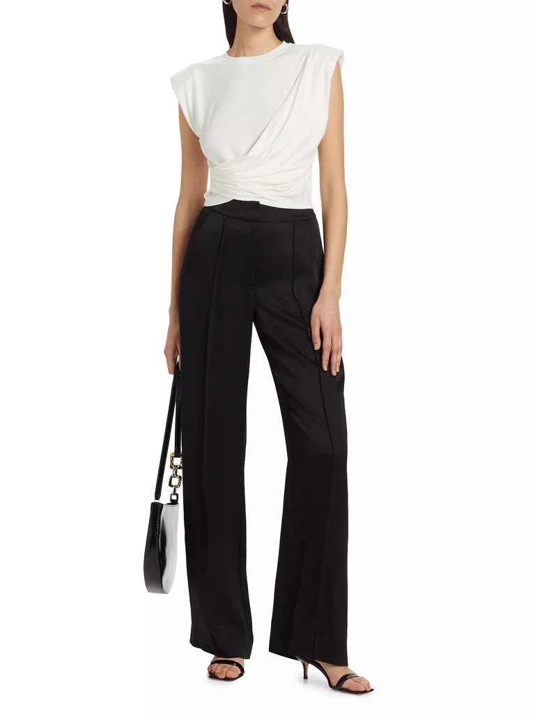 SIMKHAI Estelle Wrap Crop T-Shirt 2