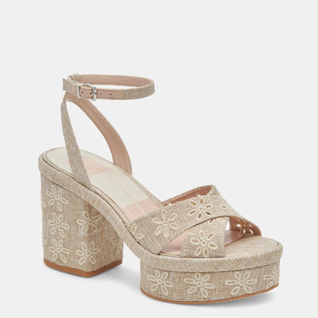 Dolce Vita Laisha Heels Almond Floral Eyelet 3