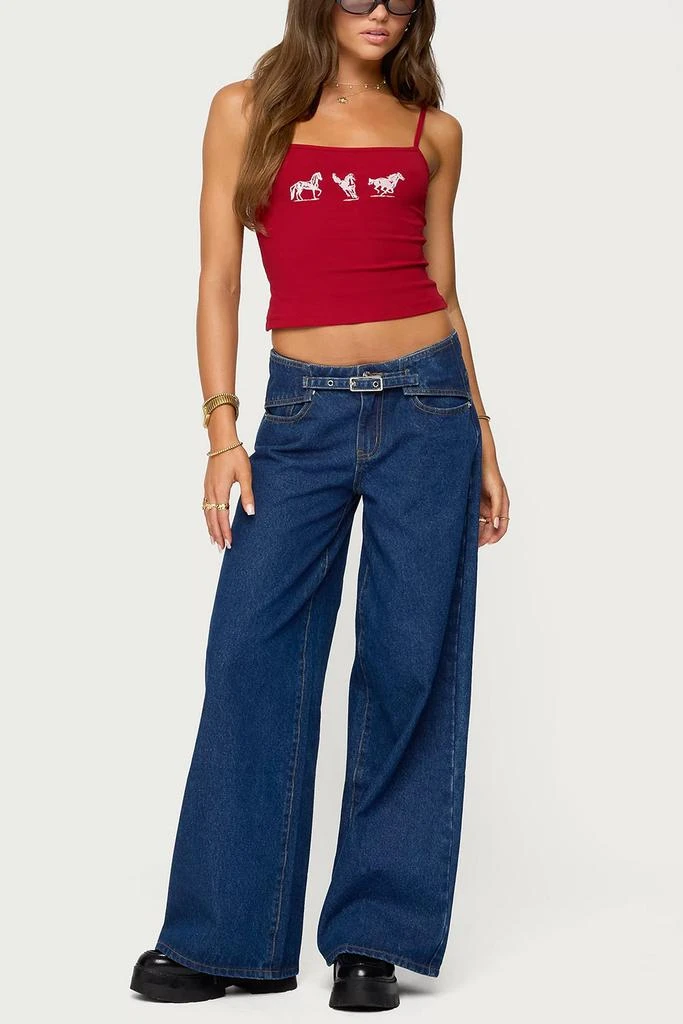 Edikted Edikted Edie Belt Detail Low Rise Jean 2