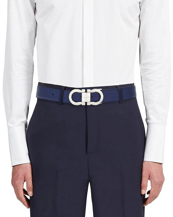 Salvatore Ferragamo Men's Double Gancini Reversible Leather Belt 2