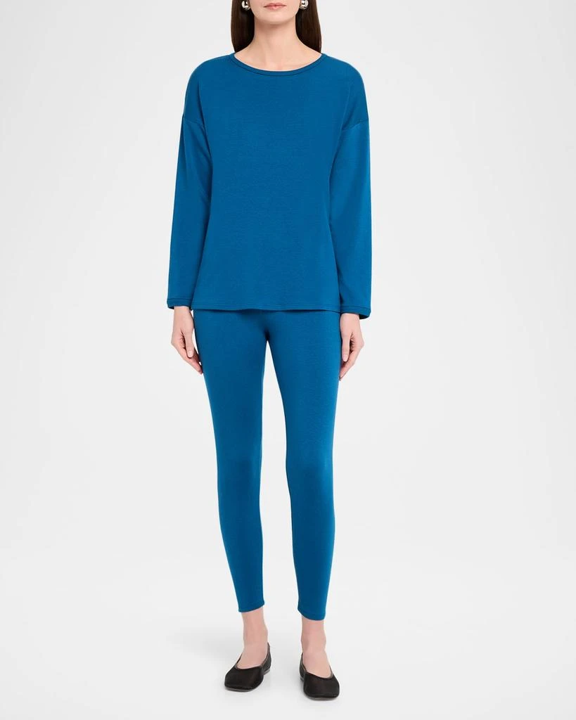 Eileen Fisher Petite High-Rise Cropped Terry Leggings 2