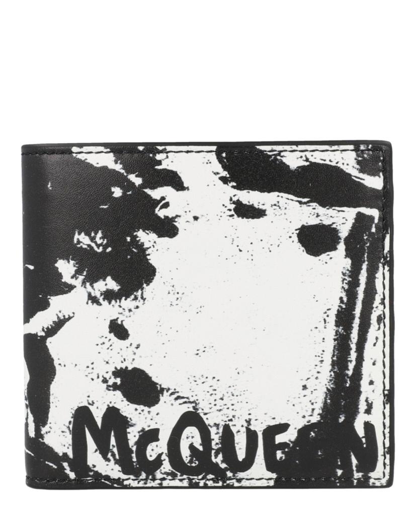 Alexander McQueen Graffiti Logo Bi-Fold Wallet