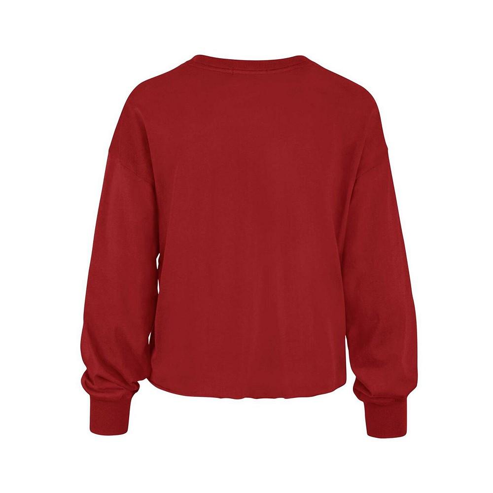 '47 Brand Women's Red Distressed Georgia Bulldogs Bottom Line Parkway Long Sleeve T-shirt