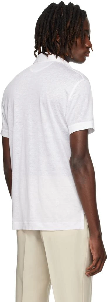 Tom Ford White Silk 
Linen Polo 3