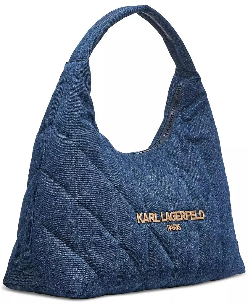 Karl Lagerfeld Paris Voyage Quilted Denim Hobo Bag 2