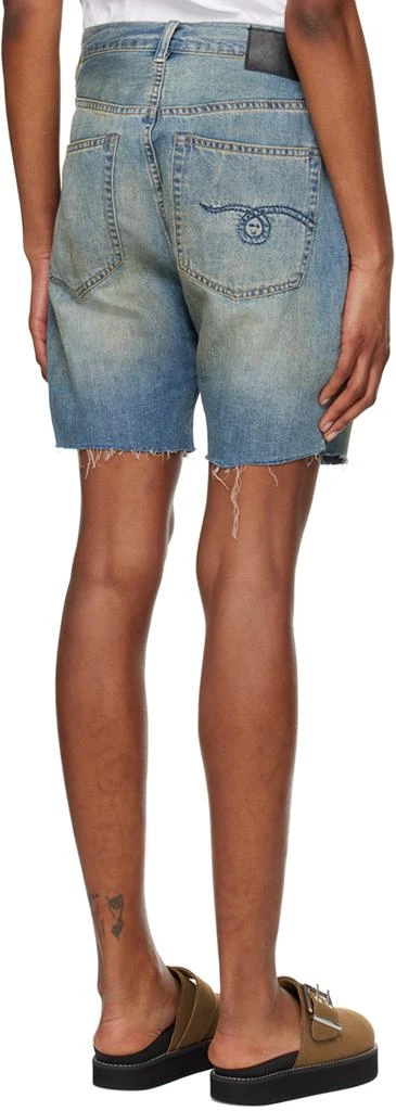 R13 Indigo Marky Drop Denim Shorts 3