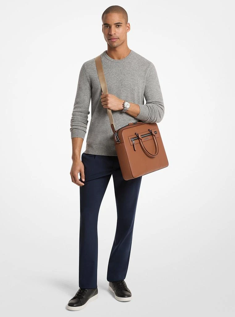 Michael Kors Jet Set Pebbled Leather Briefcase 3