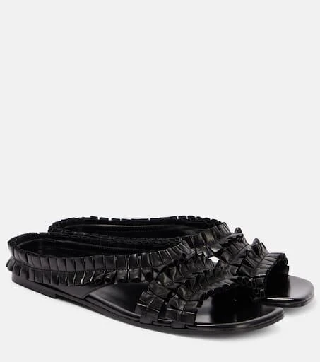 Dries Van Noten Ruffled leather sandals 1
