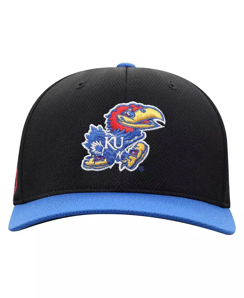 Top of the World Men's Black Kansas Jayhawks Reflex Fitted Hat 3