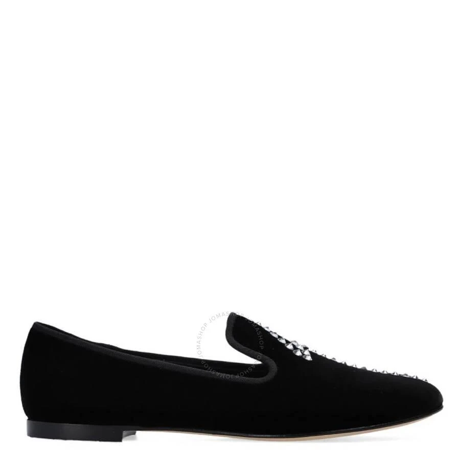 Giuseppe Zanotti G-Dalila Crystal Rhinestone Velvet Loafers 1