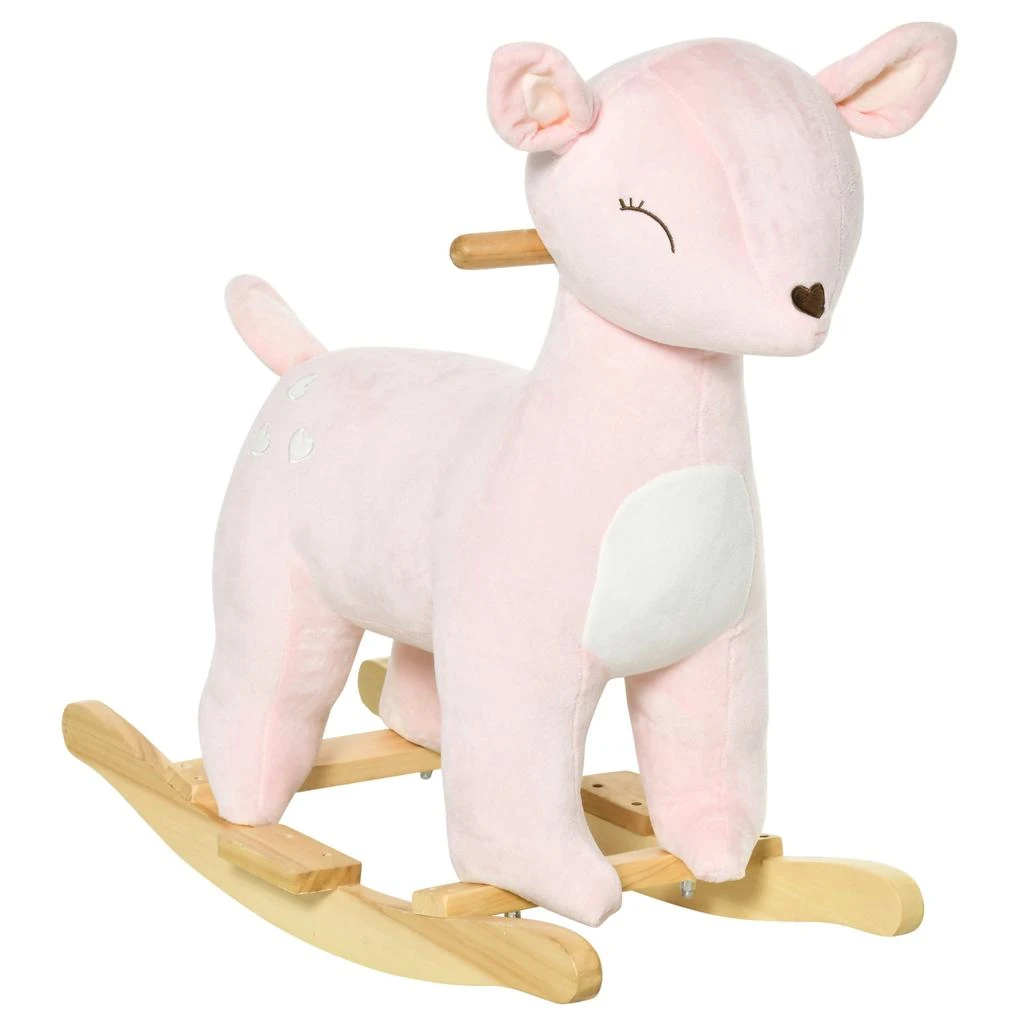 BreeBe Plush Deer Rocking Horse with Sounds -3–6 Years
