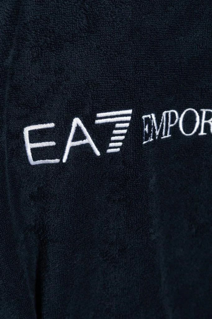 Emporio Armani Ea7 Emporio Armani Logo Hooded Robe 5