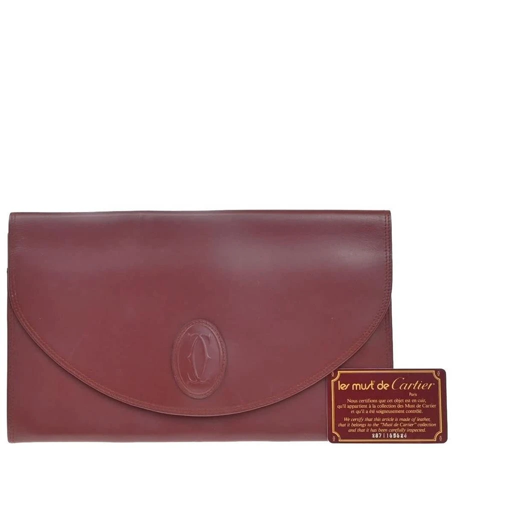 Cartier Cartier Must De Cartier Clutch Bag Leather Leather Clutche
Pouche Bag (Pre-Owned)