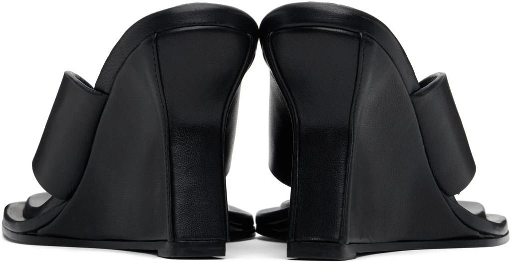 Paris Georgia Black Dune Wedge Heeled Sandals 2