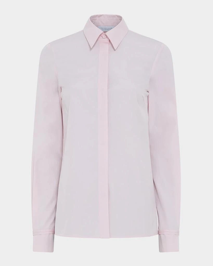 Gabriela Hearst Cruz Cotton Button-Down Shirt 1