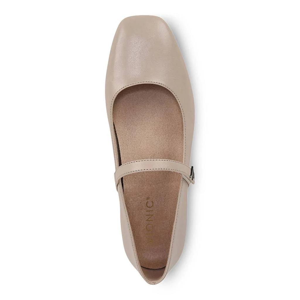 VIONIC Womens Alameda Mary Jane Flats In Cream Leather 2