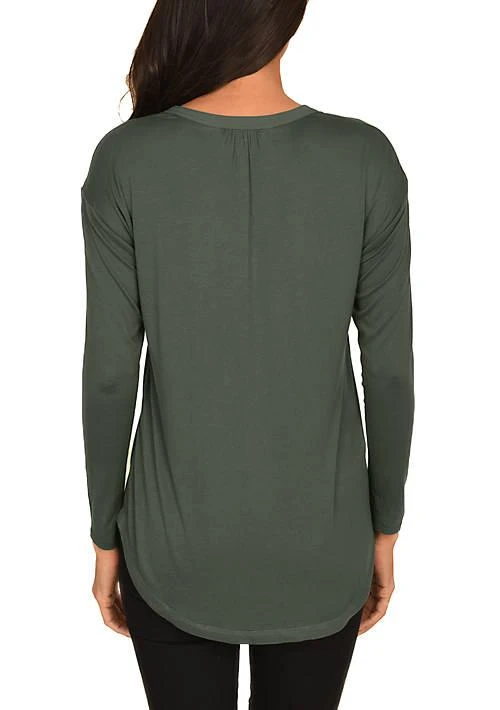 DR2 by Daniel Rainn By Daniel Rainn Split Neck Casual Top 2