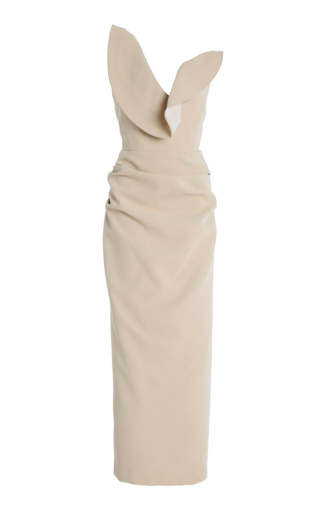 Maticevski Maticevski - Exclusive Requiem Strapless Crepe Maxi Dress - Grey - AU 6 - Moda Operandi
