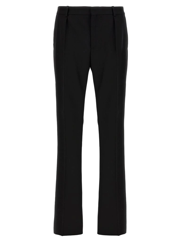 Saint Laurent Tucked-Up Pants Black 1