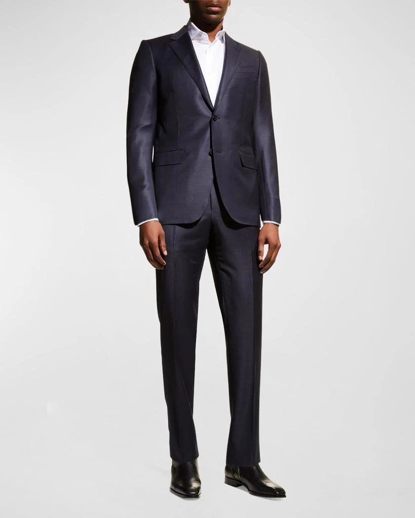 Zegna Men's Wool Tic-Weave Suit 1
