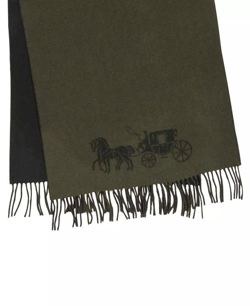 Coach Women
s Oversized Bicolor Horse and Carriage Muffler 5