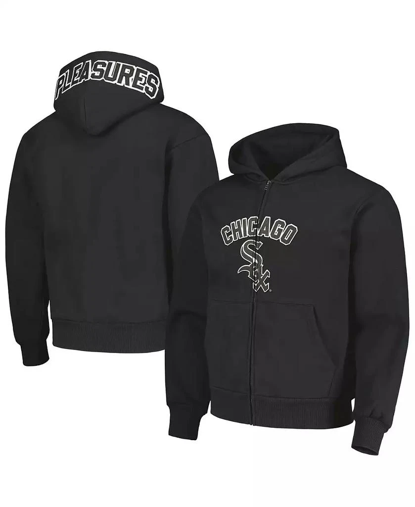 PLEASURES Men's Black Chicago White Sox Opening Day Full-Zip Hoodie 1