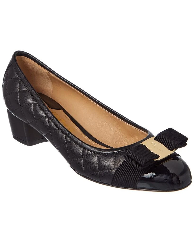 Salvatore Ferragamo Ferragamo Vara Quilted Leather Pump 1