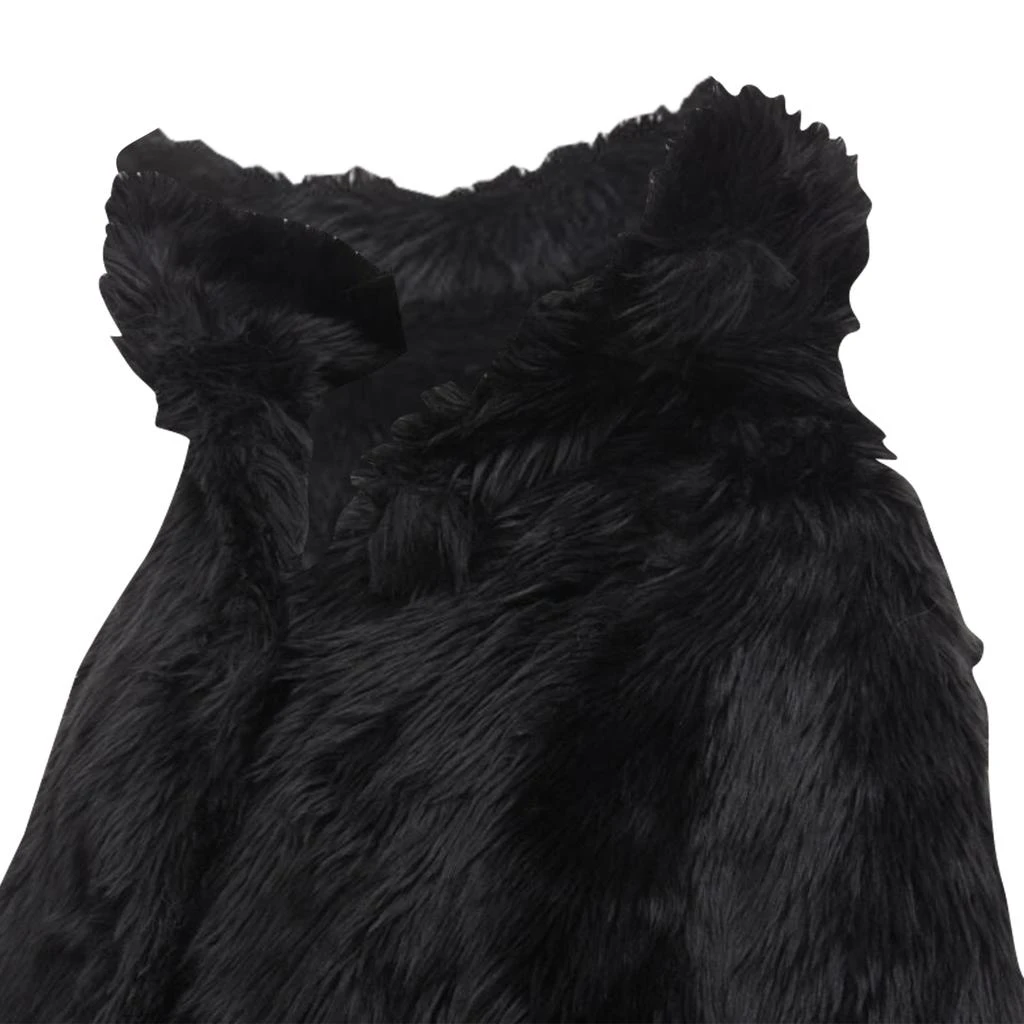 Balenciaga faux fur swing off shoulder coat 2