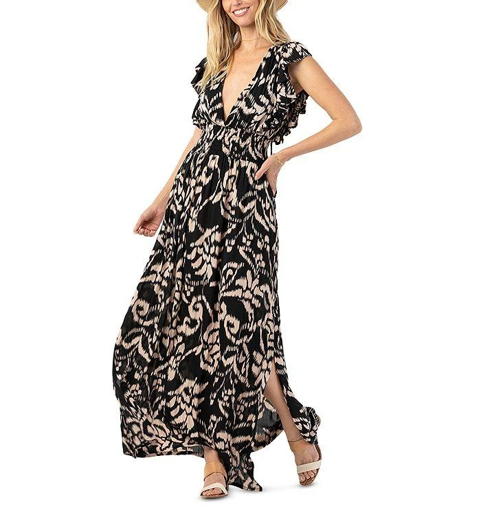 Tiare Hawaii Dahlia Tie Dye Cover Up Maxi Dress 1