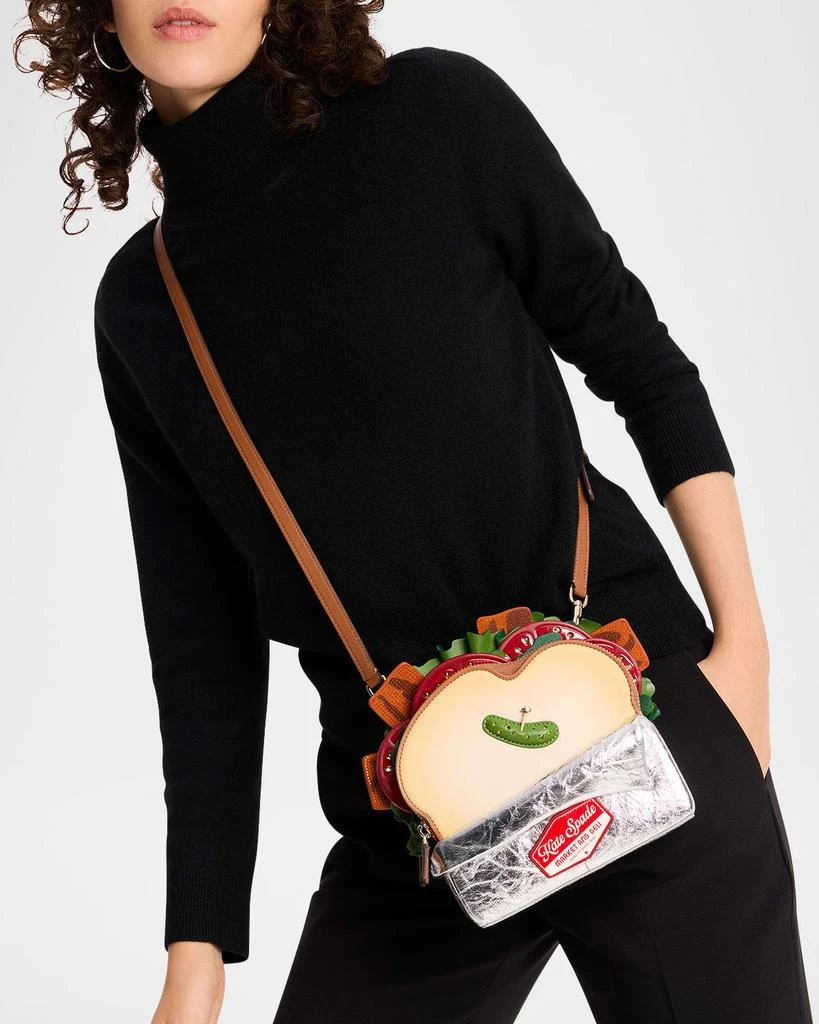 Kate Spade glamwich embellished leather sandwich crossbody bag 2