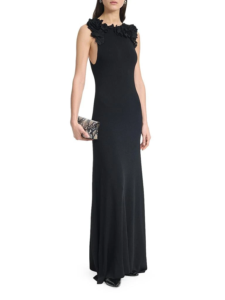 Altuzarra Woolfe Floral Appliqué Column Gown 2