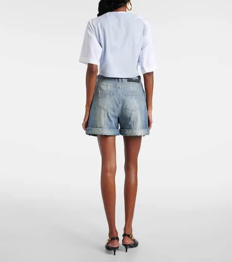 Balmain Patterned denim shorts 3