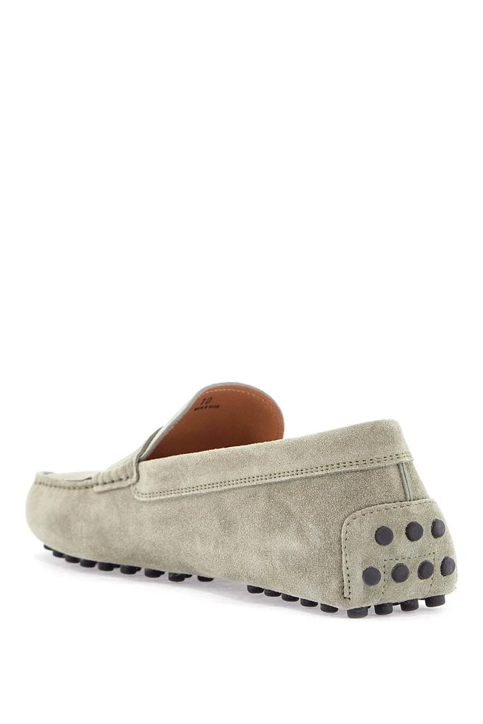 Tod's beige suede driving moccasin for men with rubber sole 3