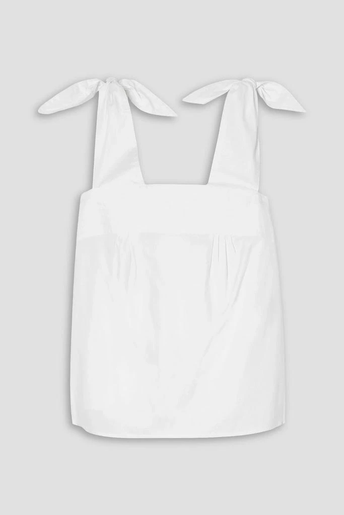 See by Chloé Tie-detailed cotton-poplin top 1