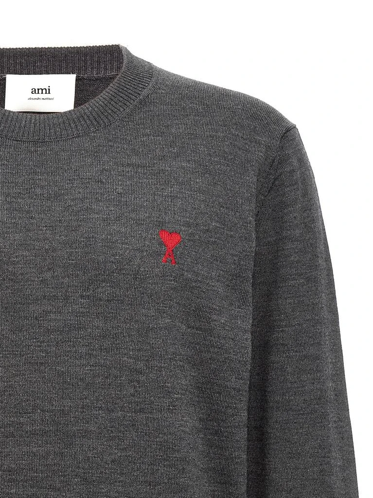 AMI AMI Paris Ami de Coeur Logo Embroidered Crewneck Jumper 3