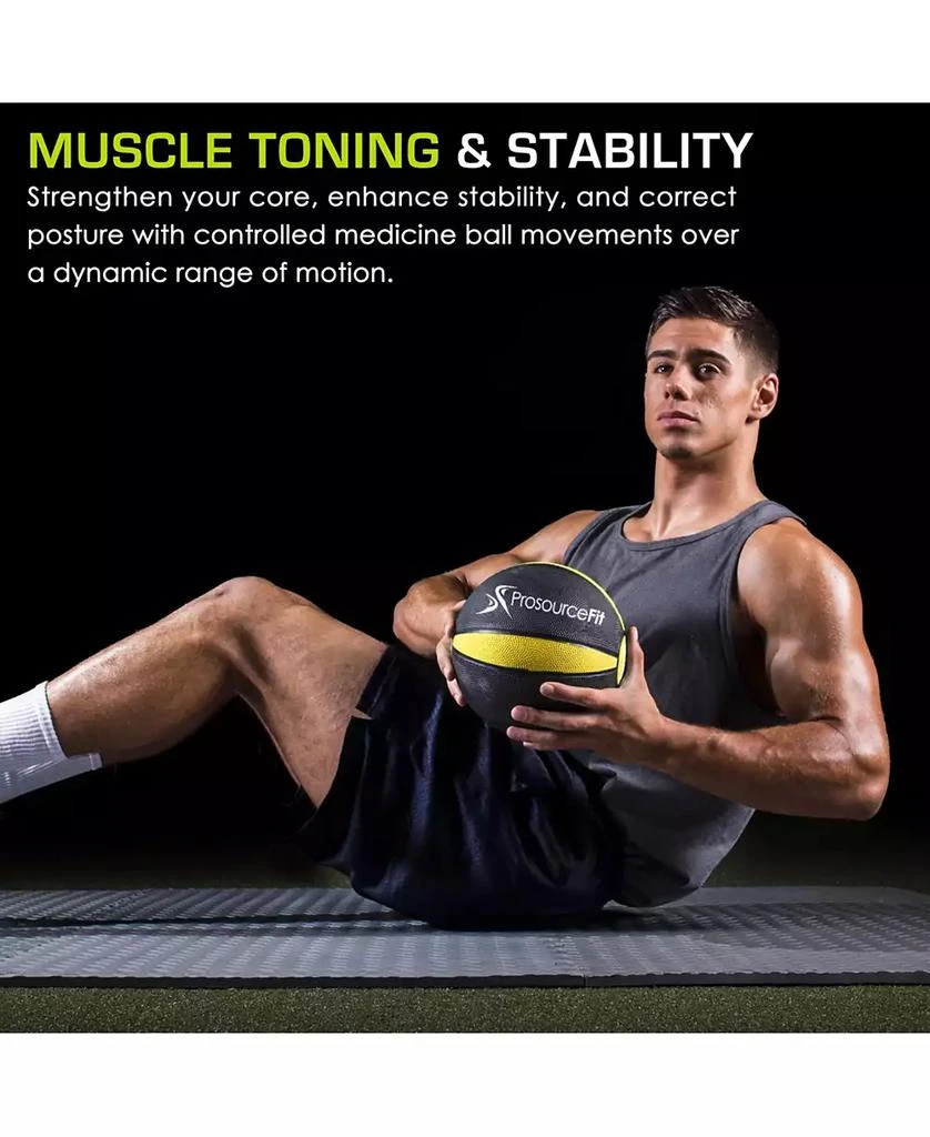 ProsourceFit Rubber Medicine Ball, 6 lb 3