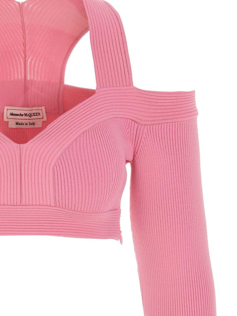 Alexander McQueen Alexander McQueen Cut-Out Detailed Cropped Top 3