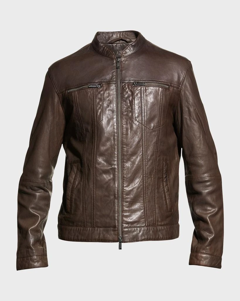 John Varvatos Men's Lambskin Leather Jacket 1