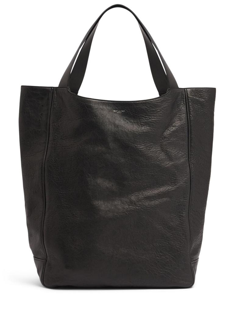 SAINT LAURENT Maxi Saint Laurent Leather Tote Bag