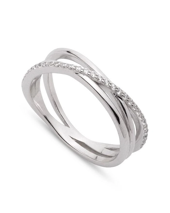 Ralph Lauren Pavé Crisscross Ring in Sterling Silver