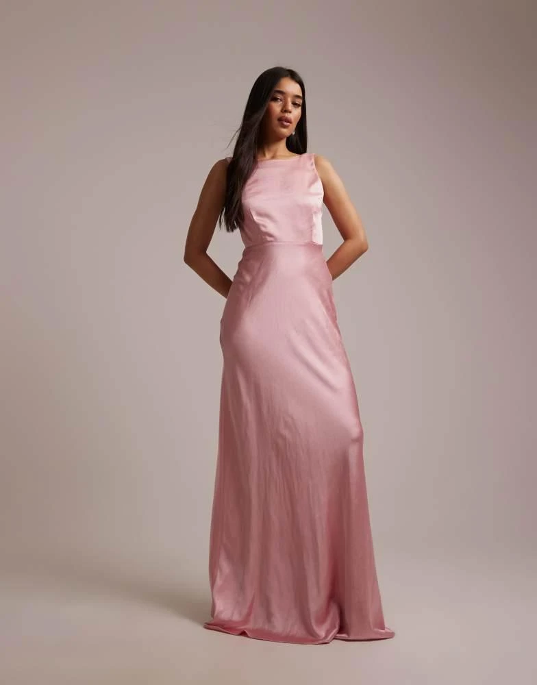 knee length dresses for ladies Florianne Satin Maxi Dress