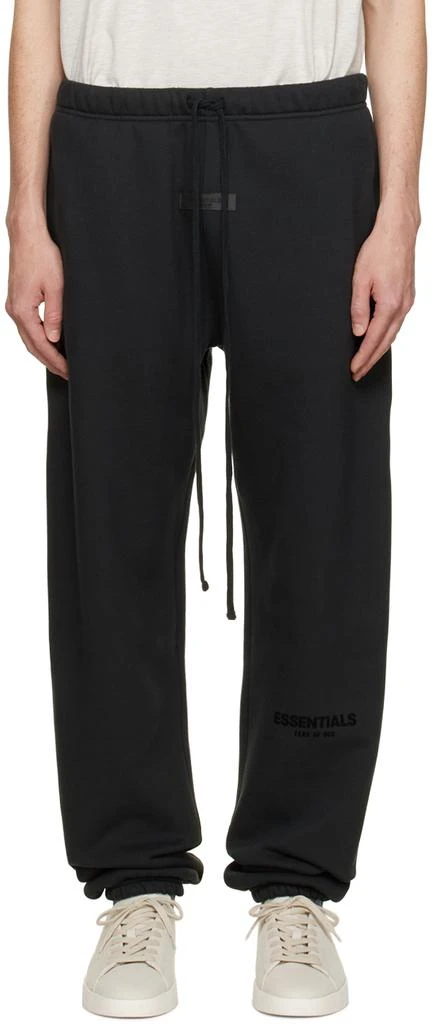 Fear of God ESSENTIALS Black Drawstring Lounge Pants 1