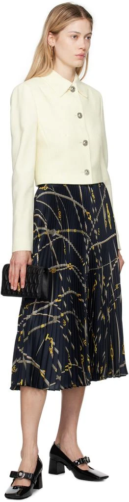 Versace Black Gianni Ribbon Block Heels 5