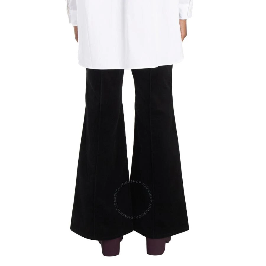 Ralph Lauren Black Pintucked Corduroy Flared Trousers 3