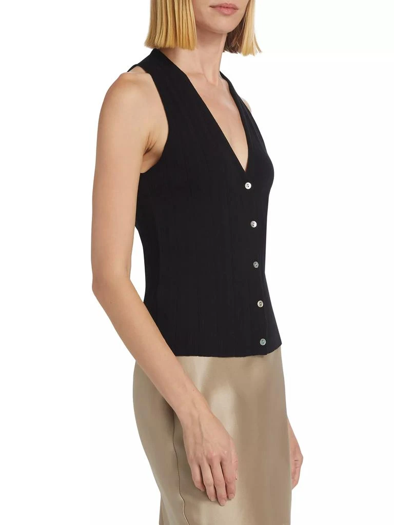 Vince V-Neck Cotton-Blend Vest 4