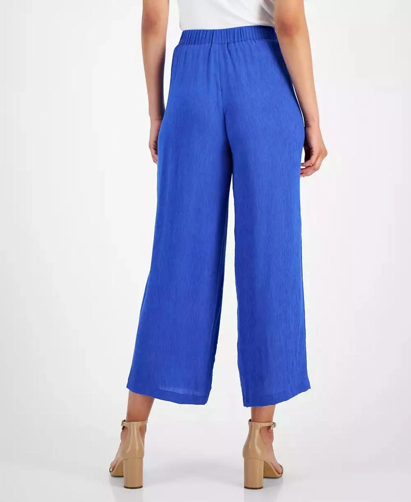 JM Collection Women's High Rise Solid Plissé Pants, Created for Macy's 2