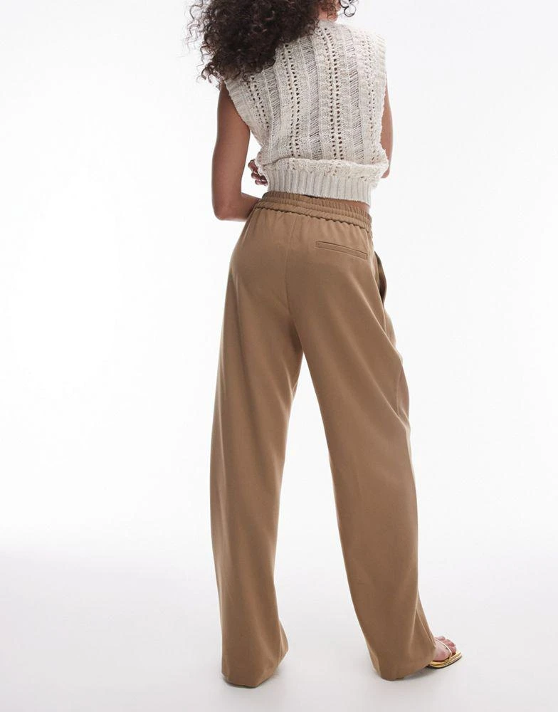 Topshop Topshop smart jogger in beige 3